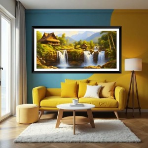 Nature Landscape Floating Frame Scenery Digital Print - (I5629) - 24x36 inch Modern Nature Wall Art for Living Room, Bedroom, Office, Hotels, Drawing Room Nature Landscape Floating Frame Scenery Digital Print - (I5629) - 24x36 inch Modern Nature Wall Art for Living Room, Bedroom, Office, Hotels, Drawing Room