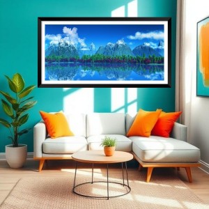 Nature Landscape Floating Frame Scenery Digital Print - (I5542) - 24x36 inch Modern Nature Wall Art for Living Room, Bedroom, Office, Hotels, Drawing Room Nature Landscape Floating Frame Scenery Digital Print - (I5542) - 24x36 inch Modern Nature Wall Art for Living Room, Bedroom, Office, Hotels, Drawing Room