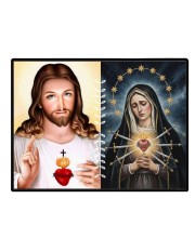 Jesus And Immaculate Heart Of Mary Laminated Photo - 9x11 Inches, Divine Blessings For Home & Office And Temple Decoration (F16182)
