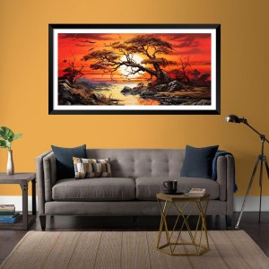 Nature Landscape Floating Frame Scenery Digital Print - (I5789) - 24x48 inch Modern Nature Wall Art for Living Room, Bedroom, Office, Hotels, Drawing Room Nature Landscape Floating Frame Scenery Digital Print - (I5789) - 24x48 inch Modern Nature Wall Art for Living Room, Bedroom, Office, Hotels, Drawing Room