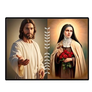Jesus Christ-St. Therese Of Lisieux Laminated Photo - 7x9 Inches, Divine Blessings For Home & Office And Temple Decoration (F16252) Jesus Christ-St. Therese Of Lisieux Laminated Photo - 7x9 Inches, Divine Blessings For Home & Office And Temple Decoration (F16252)