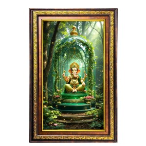 Lord Ganesha Digital Golden Balck Color Photo Frame | Hindu Religious Wall Decor | 18x24 Inches - Inspirational Wall Art For Office, Home Decor - Ideal Spiritual Gift (F16581) Lord Ganesha Digital Golden Balck Color Photo Frame | Hindu Religious Wall Decor | 18x24 Inches - Inspirational Wall Art For Office, Home Decor - Ideal Spiritual Gift (F16581)