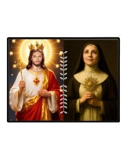 Jesus Christ-Our Lady Of Sorrows Laminated Photo - 7x9 Inches, Divine Blessings For Home & Office And Temple Decoration (F16293)
