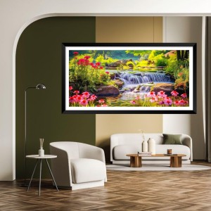 Nature Landscape Floating Frame Scenery Digital Print - (I5819) - 24x48 inch Modern Nature Wall Art for Living Room, Bedroom, Office, Hotels, Drawing Room Nature Landscape Floating Frame Scenery Digital Print - (I5819) - 24x48 inch Modern Nature Wall Art for Living Room, Bedroom, Office, Hotels, Drawing Room