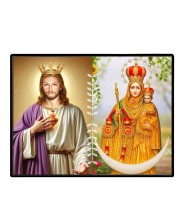 Jesus Lady Of Velankanni Laminated Photo - 7x9 Inches, Divine Blessings For Home & Office And Temple Decoration (F16203)