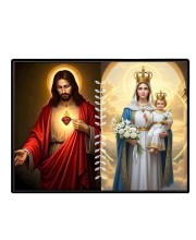 Jesus Christ-Mother Mary Laminated Photo - 7x9 Inches, Divine Blessings For Home & Office And Temple Decoration (F16255)