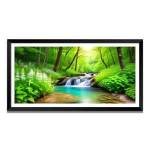 Nature Landscape Floating Frame Scenery Digital Print - (I5820) - 24x48 inch Modern Nature Wall Art for Living Room, Bedroom, Office, Hotels, Drawing Room Nature Landscape Floating Frame Scenery Digital Print - (I5820) - 24x48 inch Modern Nature Wall Art for Living Room, Bedroom, Office, Hotels, Drawing Room