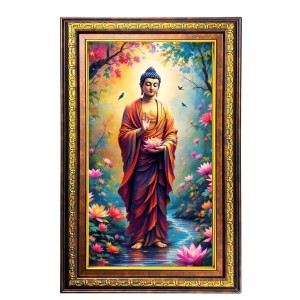 Serene Buddha Digital Golden Balck Color Photo Frame | Hindu Religious Wall Decor | 14x20 Inches - Inspirational Wall Art For Office, Home Decor - Ideal Spiritual Gift (F16482) Serene Buddha Digital Golden Balck Color Photo Frame | Hindu Religious Wall Decor | 14x20 Inches - Inspirational Wall Art For Office, Home Decor - Ideal Spiritual Gift (F16482)
