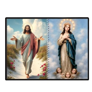 Jesus Christ - Virgin Mary Laminated Photo - 11x13 Inches, Divine Blessings For Home & Office And Temple Decoration (F16397) Jesus Christ - Virgin Mary Laminated Photo - 11x13 Inches, Divine Blessings For Home & Office And Temple Decoration (F16397)