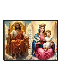 Jesus Lady Of FatimaLaminated Photo - 5x7 Inches, Divine Blessings For Home & Office And Temple Decoration (F16216)
