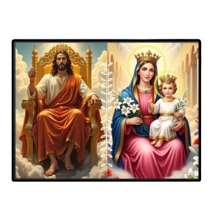 Jesus Lady Of FatimaLaminated Photo - 13x15 Inches, Divine Blessings For Home & Office And Temple Decoration (F16216) Jesus Lady Of FatimaLaminated Photo - 13x15 Inches, Divine Blessings For Home & Office And Temple Decoration (F16216)