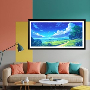 Nature Landscape Floating Frame Scenery Digital Print - (I5798) - 18x36 inch Modern Nature Wall Art for Living Room, Bedroom, Office, Hotels, Drawing Room Nature Landscape Floating Frame Scenery Digital Print - (I5798) - 18x36 inch Modern Nature Wall Art for Living Room, Bedroom, Office, Hotels, Drawing Room