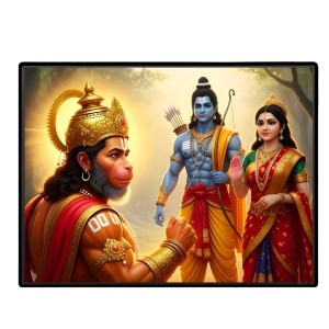 Lord RamSiya Laxman Laminated Photo - 9x11 Inches, Divine Blessings For Home & Office And Temple Decoration (F16112)