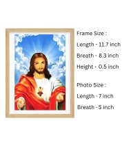 Jesus Christ Color Photo | Religious Wall Art for Home & Office Decoration | Inspirational Christian Wall Hanging
