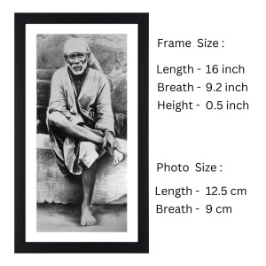 Shirdi Sai Baba Black Photo Frame | Elegant Wall Art | for Home or OfficeDecoration or puja room | Devotional wall art | Divine wall art Shirdi Sai Baba Black Photo Frame | Elegant Wall Art | for Home or OfficeDecoration or puja room | Devotional wall art | Divine wall art