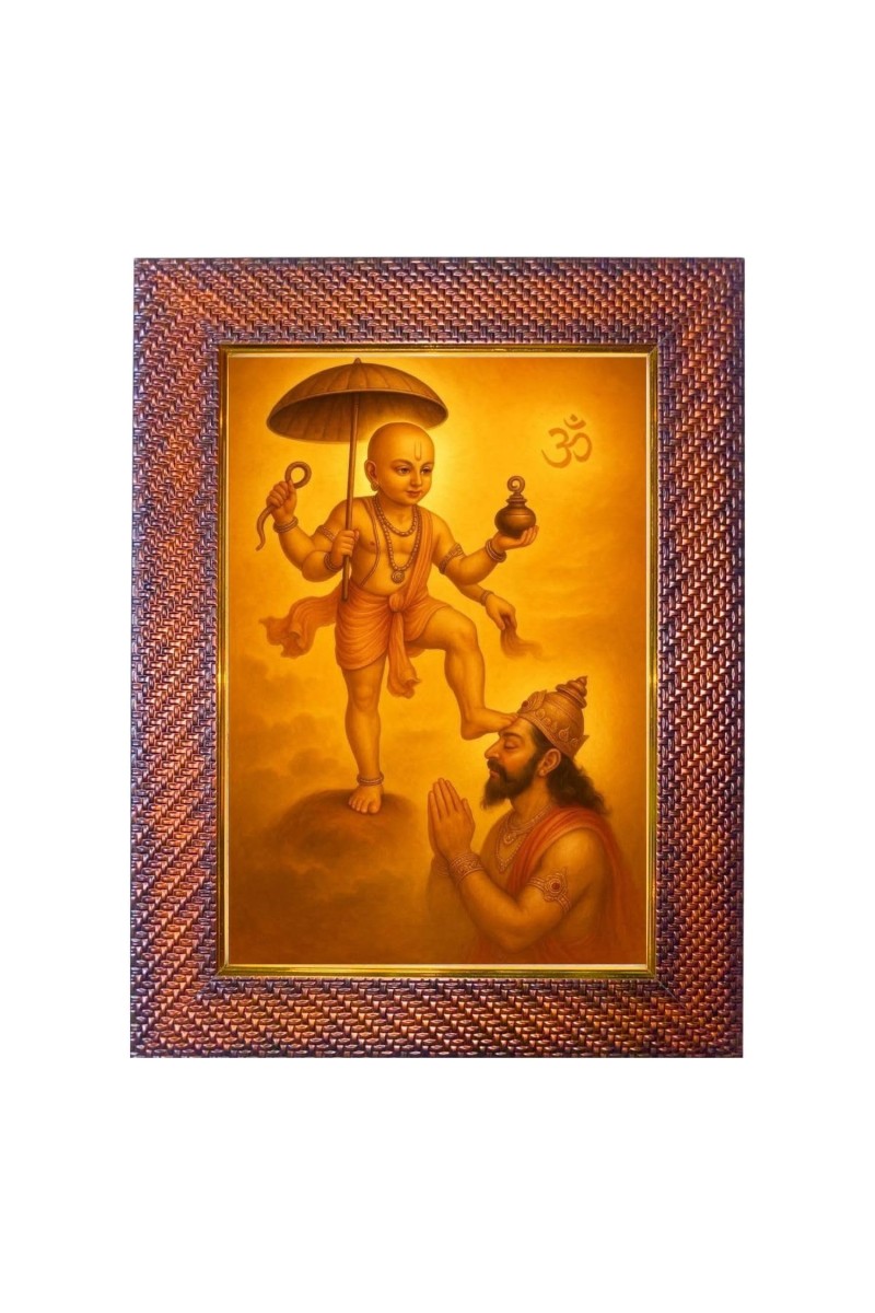 Vamana Avatar Photo Frame 10x14 Inch Religious Wall & Table Decor Frame | Vamana Avatar Spiritual Photo Frame For Home, Temple & Office | Decorative Hindu God & Goddess Frame (Pack Of 1) (F18429)