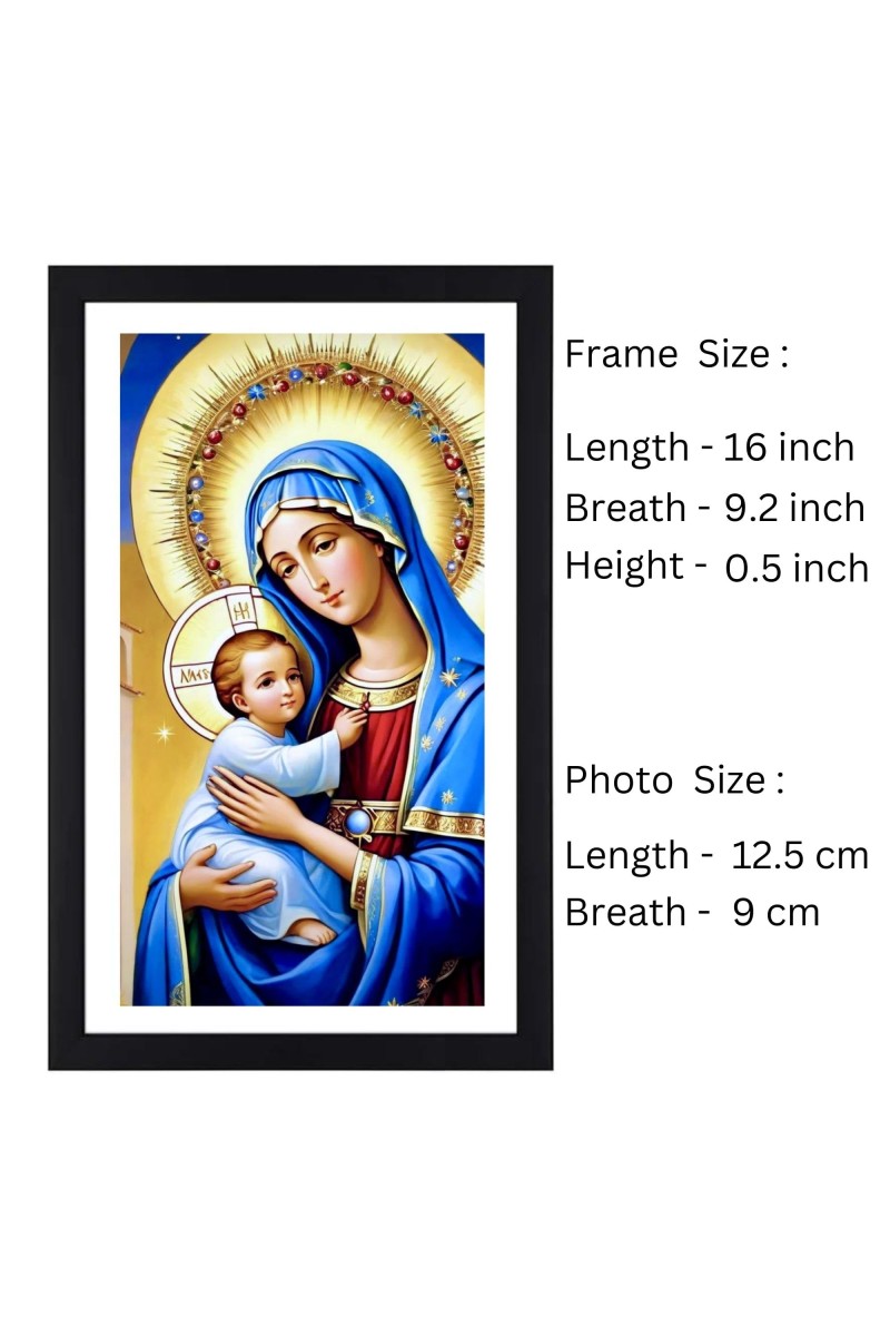 Mother Mary and Baby Jesus Colored Photograph |Divine Wall Art | Print | for Home or ReligiousDecoration | Devotional wall art