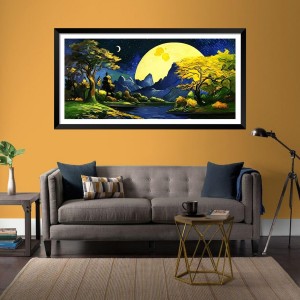 Nature Landscape Floating Frame Scenery Digital Print - (I5791) - 18x36 inch Modern Nature Wall Art for Living Room, Bedroom, Office, Hotels, Drawing Room Nature Landscape Floating Frame Scenery Digital Print - (I5791) - 18x36 inch Modern Nature Wall Art for Living Room, Bedroom, Office, Hotels, Drawing Room
