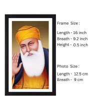 Guru Nanak Dev Ji Colored Photo | Divine Sikh Wall Art| Devotional art