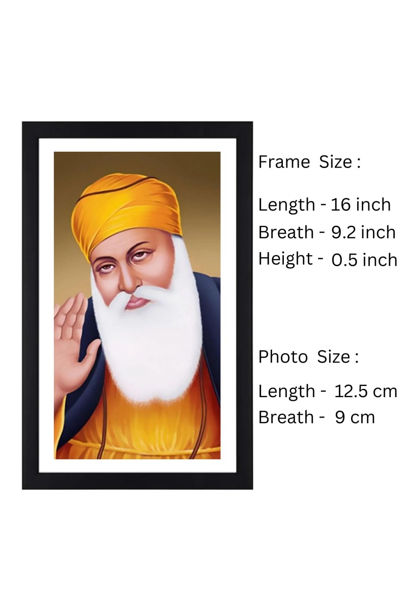Guru Nanak Dev Ji Colored Photo | Divine Sikh Wall Art| Devotional art