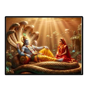 Lord Vishnu Laminated Photo - 11x13 Inches, Divine Blessings For Home & Office And Temple Decoration (F16090) Lord Vishnu Laminated Photo - 11x13 Inches, Divine Blessings For Home & Office And Temple Decoration (F16090)