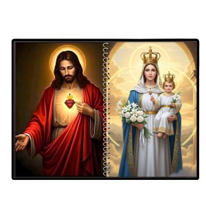 Jesus Christ - Mother Mary Laminated Photo - 5x7 Inches, Divine Blessings For Home & Office And Temple Decoration (F16410) Jesus Christ - Mother Mary Laminated Photo - 5x7 Inches, Divine Blessings For Home & Office And Temple Decoration (F16410)