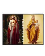 Jesus Lady Of FatimaLaminated Photo - 9x11 Inches, Divine Blessings For Home & Office And Temple Decoration (F16234)