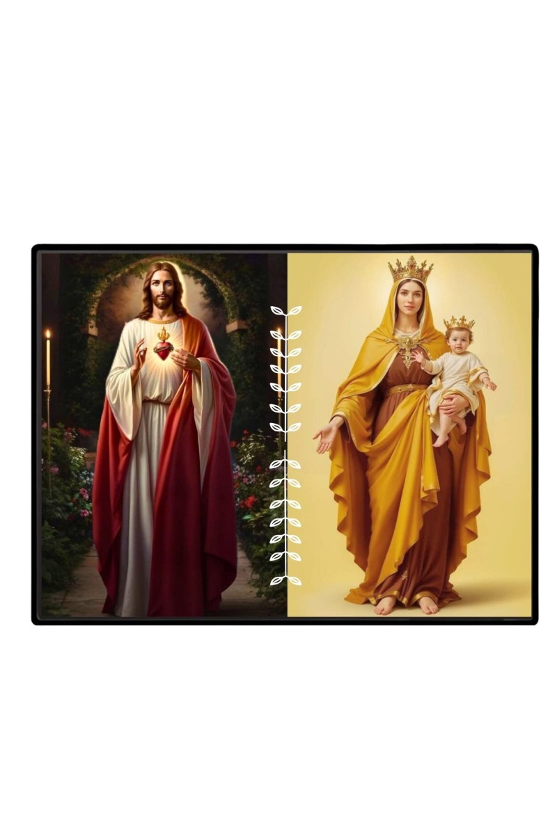 Jesus Lady Of FatimaLaminated Photo - 7x9 Inches, Divine Blessings For Home & Office And Temple Decoration (F16234)