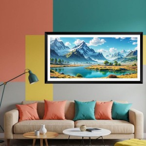 Nature Landscape Floating Frame Scenery Digital Print - (I5933) - 24x36 inch Modern Nature Wall Art for Living Room, Bedroom, Office, Hotels, Drawing Room Nature Landscape Floating Frame Scenery Digital Print - (I5933) - 24x36 inch Modern Nature Wall Art for Living Room, Bedroom, Office, Hotels, Drawing Room