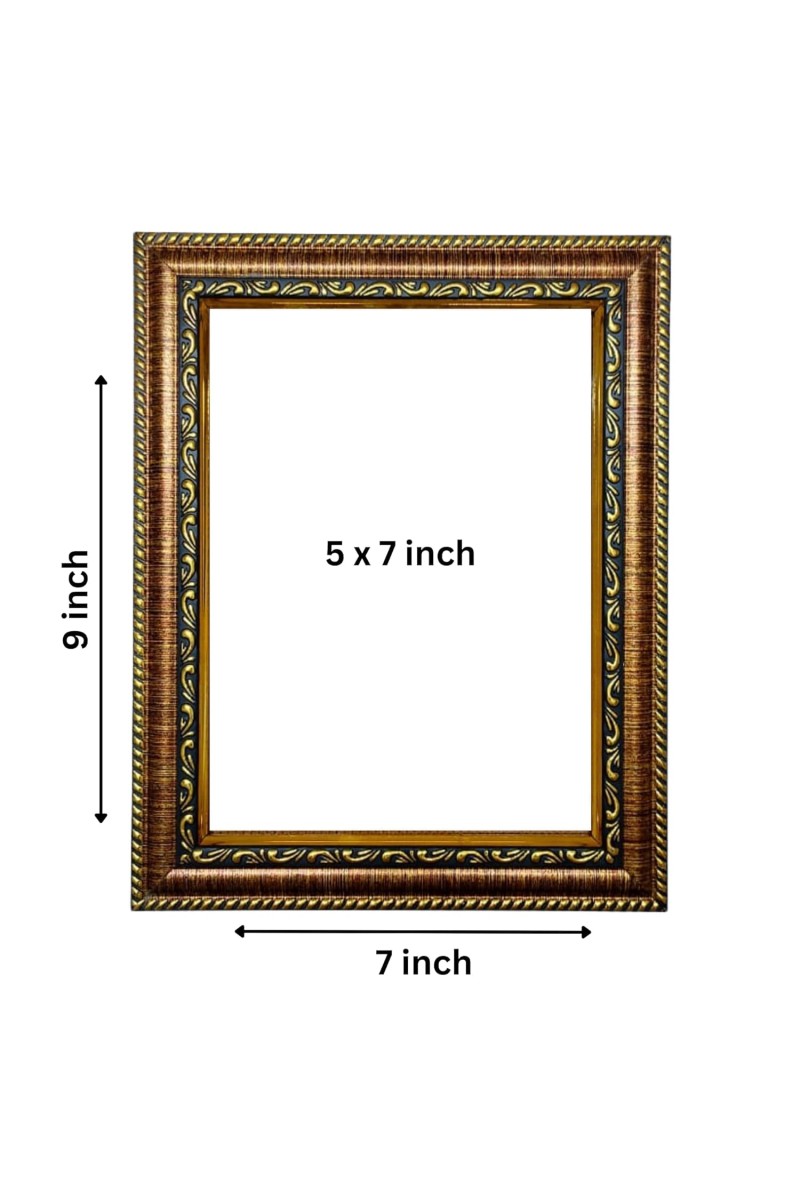Hitech Sales Lord Shivji Family shiv Parvati Kartik Ganesh gold plated photo with Waterproof Glass Cover 9X7 for Table, Temple Wall, Mandir, Home Decor