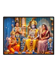 Lord RamSiya Laminated Photo - 7x9 Inches, Divine Blessings For Home & Office And Temple Decoration (F16093)