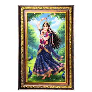 Lord Radha Digital Golden Balck Color Photo Frame | Hindu Religious Wall Decor | 10x16 Inches - Inspirational Wall Art For Office, Home Decor - Ideal Spiritual Gift (F16820) Lord Radha Digital Golden Balck Color Photo Frame | Hindu Religious Wall Decor | 10x16 Inches - Inspirational Wall Art For Office, Home Decor - Ideal Spiritual Gift (F16820)