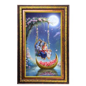 Lord Shiva And Parvathi Digital Golden Balck Color Photo Frame | Hindu Religious Wall Decor | 12x18 Inches - Inspirational Wall Art For Office, Home Decor - Ideal Spiritual Gift (F16761) Lord Shiva And Parvathi Digital Golden Balck Color Photo Frame | Hindu Religious Wall Decor | 12x18 Inches - Inspirational Wall Art For Office, Home Decor - Ideal Spiritual Gift (F16761)