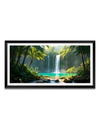 Nature Landscape Floating Frame Scenery Digital Print - (I5583) - 18x36 inch Modern Nature Wall Art for Living Room, Bedroom, Office, Hotels, Drawing Room