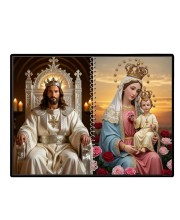 Jesus Christ-Our Lady Of Velankanni Laminated Photo - 7x9 Inches, Divine Blessings For Home & Office And Temple Decoration (F16372)