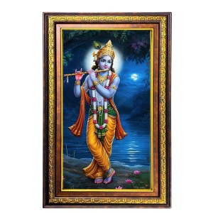 Lord Krishna Digital Golden Balck Color Photo Frame | Hindu Religious Wall Decor | 18x24 Inches - Inspirational Wall Art For Office, Home Decor - Ideal Spiritual Gift (F16510) Lord Krishna Digital Golden Balck Color Photo Frame | Hindu Religious Wall Decor | 18x24 Inches - Inspirational Wall Art For Office, Home Decor - Ideal Spiritual Gift (F16510)