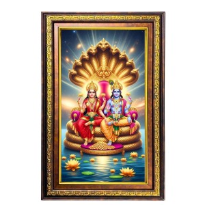Lord Vishnu And Lakshmi Digital Golden Balck Color Photo Frame | Hindu Religious Wall Decor | 10x16 Inches - Inspirational Wall Art For Office, Home Decor - Ideal Spiritual Gift (F16807) Lord Vishnu And Lakshmi Digital Golden Balck Color Photo Frame | Hindu Religious Wall Decor | 10x16 Inches - Inspirational Wall Art For Office, Home Decor - Ideal Spiritual Gift (F16807)