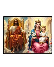 Jesus Christ-Our Lady Of Velankanni Laminated Photo - 7x9 Inches, Divine Blessings For Home & Office And Temple Decoration (F16371)