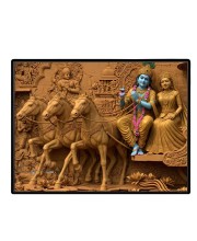 Lord Krishna Laminated Photo - 7x9 Inches, Divine Blessings For Home & Office And Temple Decoration (F16072)
