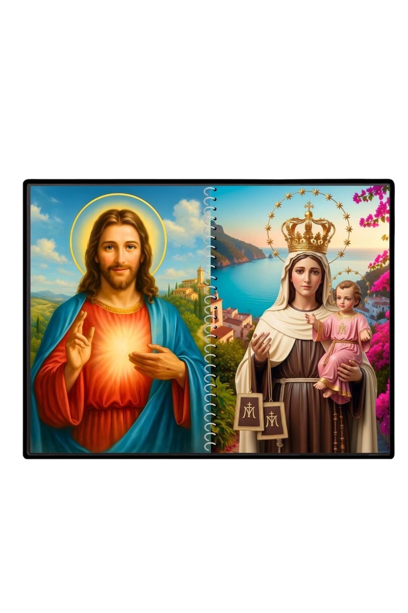 Jesus Christ-Our Lady Of Good Health Laminated Photo - 7x9 Inches, Divine Blessings For Home & Office And Temple Decoration (F16381)