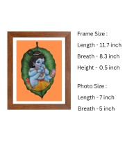 Colored Photo of Bal Gopal | Divine Child Krishna Wall Art | Spiritual Decor for Home & Temple
