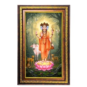 Lord Dattatreya Digital Golden Balck Color Photo Frame | Hindu Religious Wall Decor | 12x18 Inches - Inspirational Wall Art For Office, Home Decor - Ideal Spiritual Gift (F16666) Lord Dattatreya Digital Golden Balck Color Photo Frame | Hindu Religious Wall Decor | 12x18 Inches - Inspirational Wall Art For Office, Home Decor - Ideal Spiritual Gift (F16666)