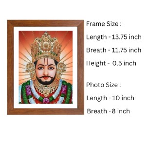 Colored Photo of Khatu Shyam Baba | Divine Shyam Baba Wall Art | Spiritual Decor for Home & Temple | Ideal for puja room
