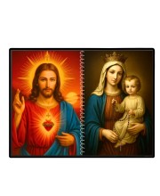 Jesus Christ-Our Lady Of Velankanni Laminated Photo - 7x9 Inches, Divine Blessings For Home & Office And Temple Decoration (F16375)