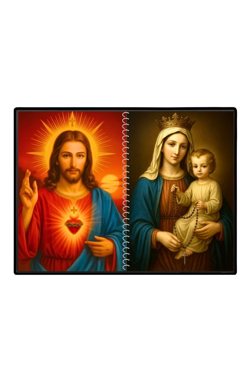 Jesus Christ - Our Lady Of Velankanni Laminated Photo - 9x11 Inches, Divine Blessings For Home & Office And Temple Decoration (F16375)