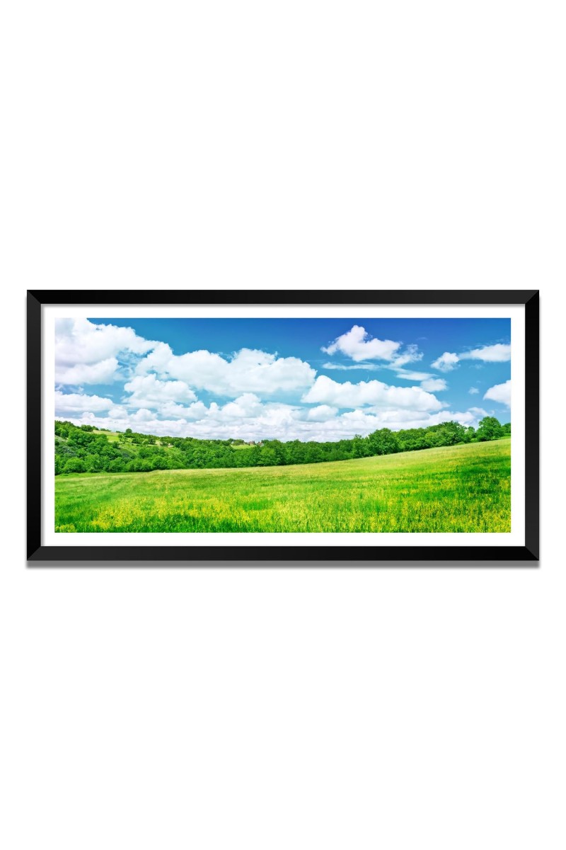 Nature Landscape Floating Frame Scenery Digital Print - (I5731) - 18x36 inch Modern Nature Wall Art for Living Room, Bedroom, Office, Hotels, Drawing Room