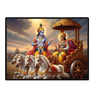 Lord Krishna Laminated Photo - 7x9 Inches, Divine Blessings For Home & Office And Temple Decoration (F16069) Lord Krishna Laminated Photo - 7x9 Inches, Divine Blessings For Home & Office And Temple Decoration (F16069)