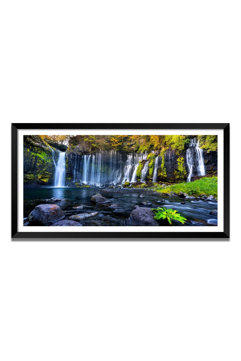 Nature Landscape Floating Frame Scenery Digital Print - (I5553) - 18x36 inch Modern Nature Wall Art for Living Room, Bedroom, Office, Hotels, Drawing Room