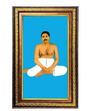 Anukulchandra Chakravarty Digital Golden Balck Color Photo Frame | Hindu Religious Wall Decor | 18x24 Inches - Inspirational Wall Art For Office, Home Decor - Ideal Spiritual Gift (F16517)
