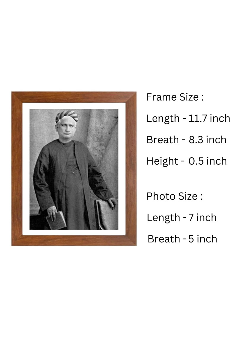 Bankim Chandra Black and White Photo | Monochrome Portrait | Timeless Wall Art for Home, Office, or Gallery